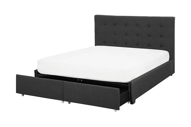 Sandrick Kontinentalseng med Oppbevaring 160x200 - Grå - Møbler - Senger - Senger med oppbevaring