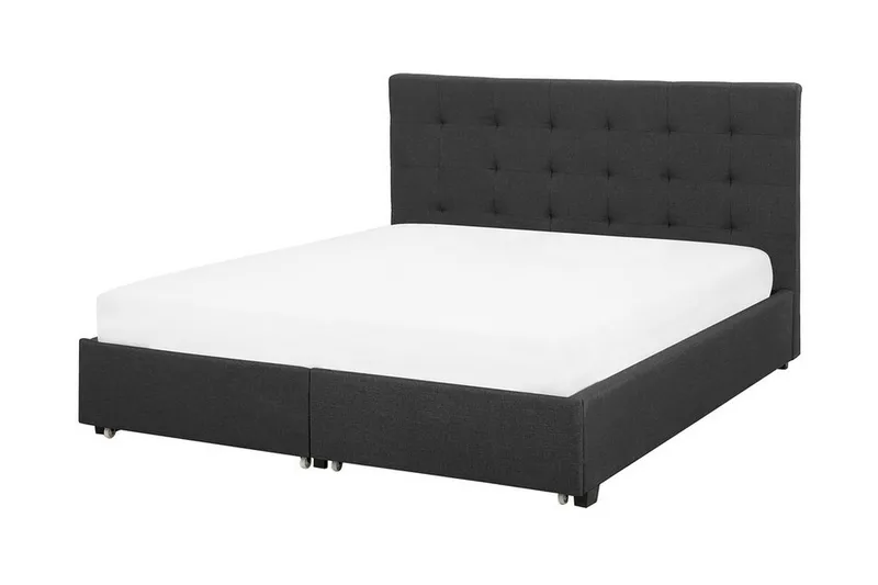 Sandrick Kontinentalseng med Oppbevaring 160x200 - Grå - Møbler - Senger - Senger med oppbevaring