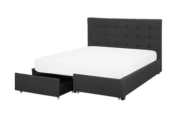 Sandrick Kontinentalseng med Oppbevaring 160x200 - Grå - Møbler - Senger - Senger med oppbevaring