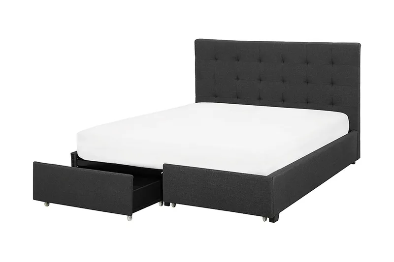 Sandrick Kontinentalseng med Oppbevaring 160x200 - Grå - Møbler - Senger - Senger med oppbevaring