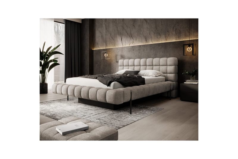 Sängram & Sängstomme Eltap Beige 140x200 87 - Møbler - Senger - Senger med oppbevaring