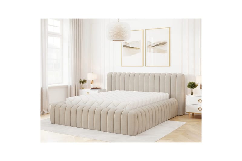 Sängram & Sängstomme Eltap Beige 160x200 DEL - Møbler - Senger - Senger med oppbevaring