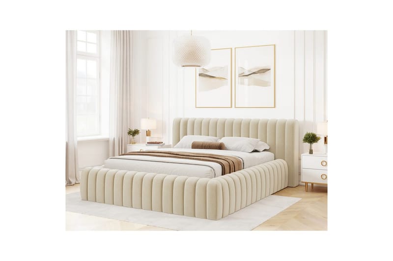 Sängram & Sängstomme Eltap Beige 180x200 44 - Møbler - Senger - Senger med oppbevaring