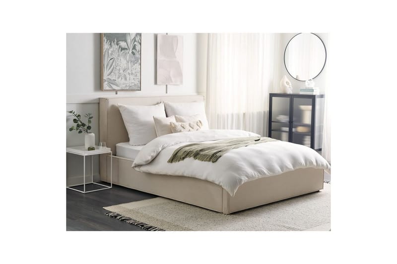 Sängram Beige 160x200 - Møbler - Senger - Senger med oppbevaring