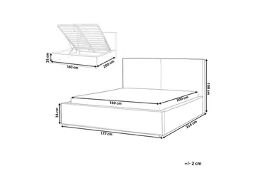 Sängram Beige 160x200 - Møbler - Senger - Senger med oppbevaring