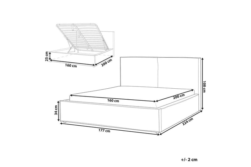 Sängram White 160x200 - Møbler - Senger - Senger med oppbevaring