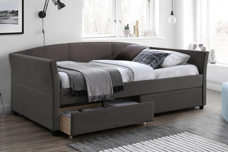 Seng Genesis 90x200 cm - Grå - Møbler - Senger - Senger med oppbevaring