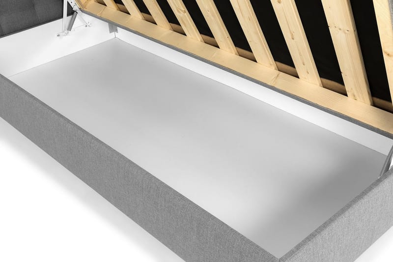 Seng med Oppbevaring Suset 180x200 - Lysegrå - Senger med oppbevaring - Komplett sengepakke