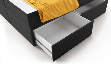 Sengepakke Celio 180x200 med Oppbevaring - Grå / Fløyel - Møbler - Senger - Senger med oppbevaring