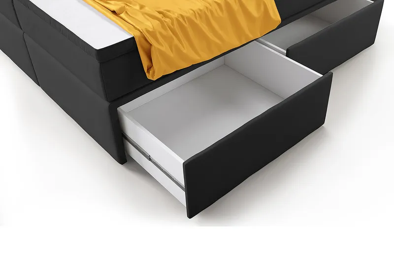 Sengepakke Celio 180x200 med Oppbevaring - Grå / Fløyel - Møbler - Senger - Senger med oppbevaring