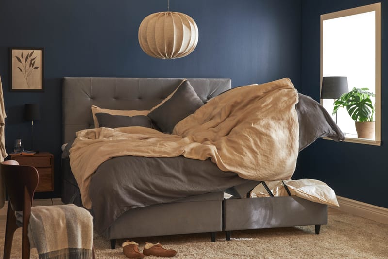 Sengepakke Chilla Pluss Oppbevaringsseng 180x200 cm  - Grå - Møbler - Senger - Senger med oppbevaring