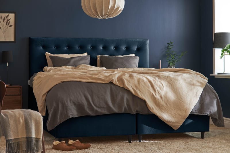 Sengepakke Chilla Pluss Oppbevaringsseng 180x200 cm - Mørkeblå - Møbler - Senger - Senger med oppbevaring