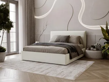 sengeramme BIANCO Grant 1 160 x 200 cm - beige - Møbler - Senger - Senger med oppbevaring