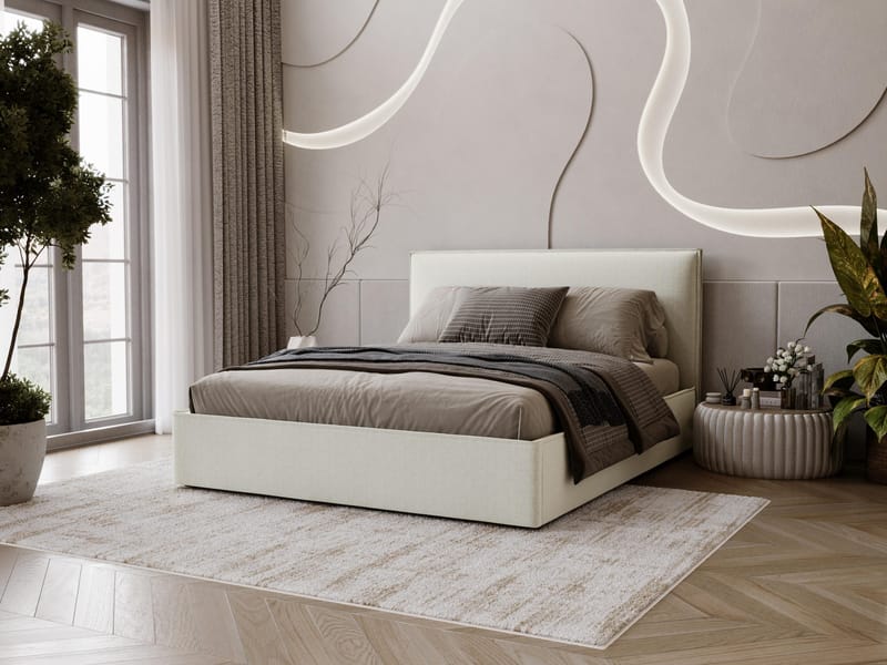 sengeramme BIANCO Grant 1 180 x 200 cm - beige - Møbler - Senger - Senger med oppbevaring