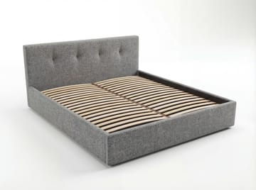 Sengeramme Deylinor 140x200 cm med løfteoppbevaring - grå - Møbler - Senger - Senger med oppbevaring