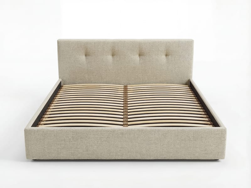 Sengeramme Deylinor 160x200 cm med løfteoppbevaring - beige - Møbler - Senger - Senger med oppbevaring
