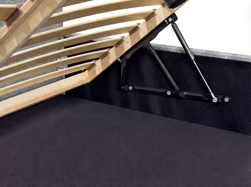 Sengeramme Deylinor 160x200 cm med løfteoppbevaring - grå - Møbler - Senger - Senger med oppbevaring