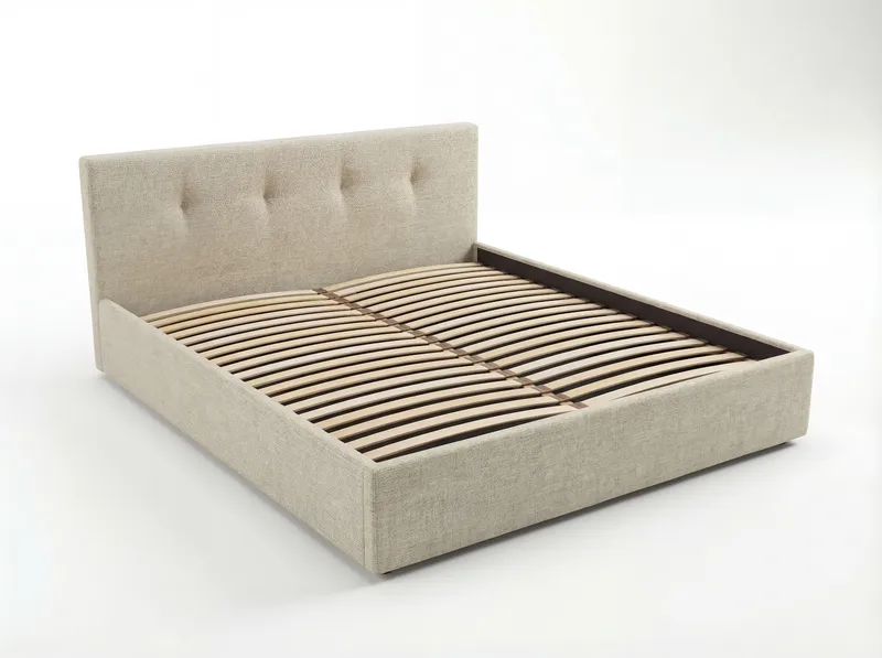 Sengeramme Deylinor 180x200 cm med løfteoppbevaring - beige - Møbler - Senger - Senger med oppbevaring