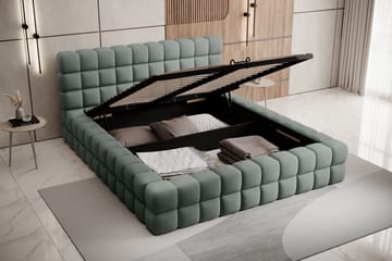 Sengeramme Dizzle 160x200 cm - Grønn - Møbler - Senger - Senger med oppbevaring