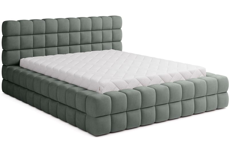 Sengeramme Dizzle 160x200 cm - Grønn - Møbler - Senger - Senger med oppbevaring