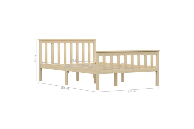 Sengeramme lyst heltre furu 120x200 cm - Sengeramme & sengestamme