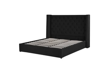 Sengeramme og sengestamme Seng med oppbevaring Lubbon Svart||Sølv 180x200 - Møbler - Senger - Senger med oppbevaring