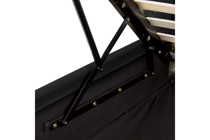 Sengeramme og sengestamme Seng med oppbevaring Lubbon Svart||Sølv 180x200 - Møbler - Senger - Senger med oppbevaring