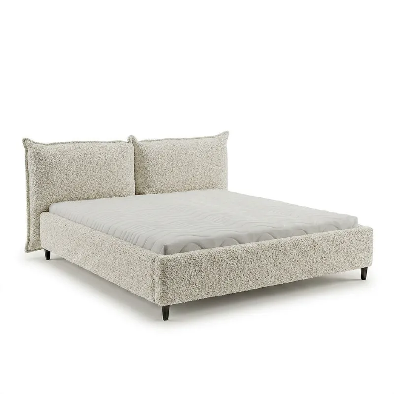Sengeramme Rynorin 140x200 cm med løfteoppbevaring - beige - Møbler - Senger - Sengeramme & sengestamme