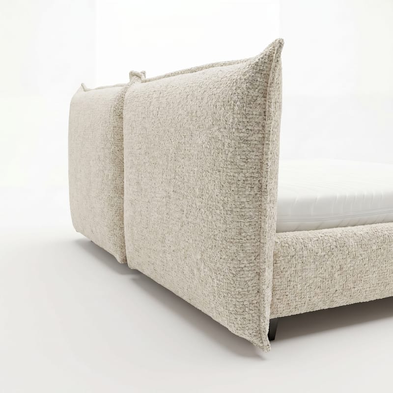 Sengeramme Rynorin 160x200 cm med løfteoppbevaring - beige - Møbler - Senger - Sengeramme & sengestamme