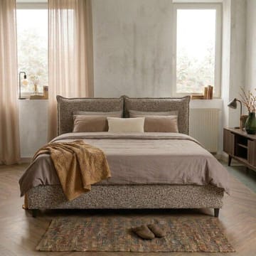 Sengeramme Rynorin 180x200 cm med løfteoppbevaring - gråbeige - Møbler - Senger - Sengeramme & sengestamme