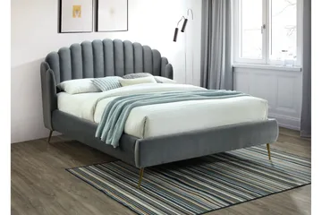 Acalabria Sengeramme 180x200 cm - Grå/Gull - Møbler - Senger - Sengeramme & sengestamme