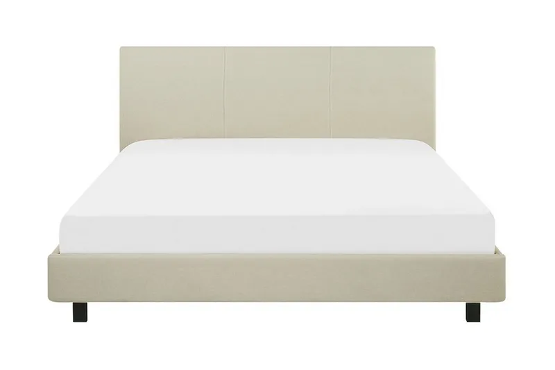 Albi Dobbeltseng 160x200 cm i Stoff med Sengegavl, Beige