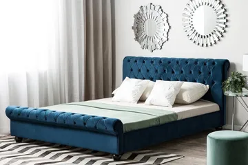 Avallon Dobbeltseng 160 | 200 cm - Blå - Møbler - Senger - Sengeramme & sengestamme