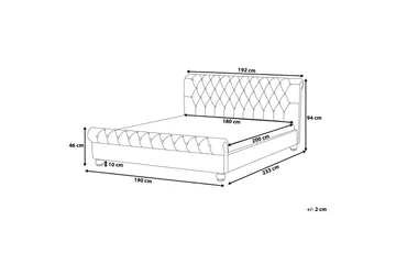 Avallon Dobbeltseng 180 | 200 cm - Beige - Møbler - Senger - Sengeramme & sengestamme