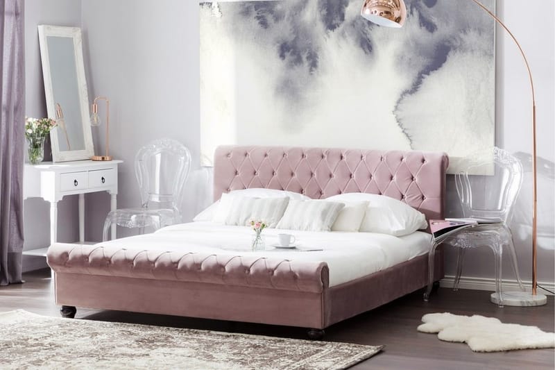Avallon Dobbeltseng 180 | 200 cm - Rosa - Møbler - Senger - Sengeramme & sengestamme