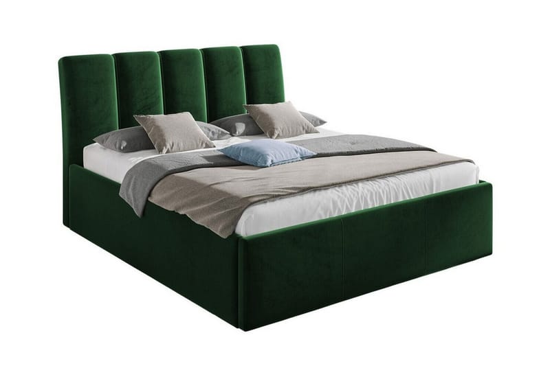 Aviemore Sengepakke med Oppbevaring 180x200 cm med Sengegavl + Overmadrass, Grønn