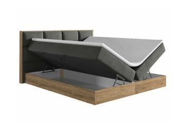 Aviemore Sengepakke med Oppbevaring 180x200 cm med Sengegavl + Overmadrass - Mørkegrå - Møbler - Senger - Sengeramme & sengestamme