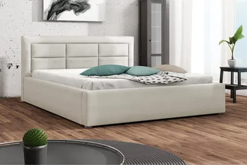 Axlunda Seng 200x200 cm - Hvit - Møbler - Senger - Sengeramme & sengestamme