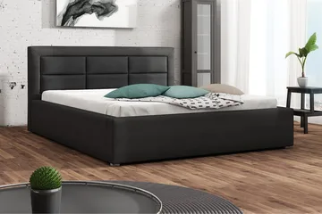 Axlunda Seng 200x200 cm Metallramme - Mørkegrå - Møbler - Senger - Sengeramme & sengestamme