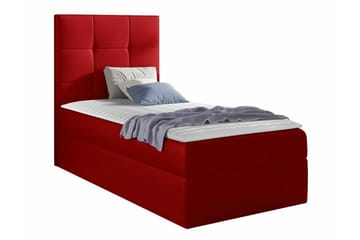 Boisdale Sengepakke med Oppbevaring 100x200 cm med Sengegavl + Overmadrass - Rød - Møbler - Senger - Sengeramme & sengestamme