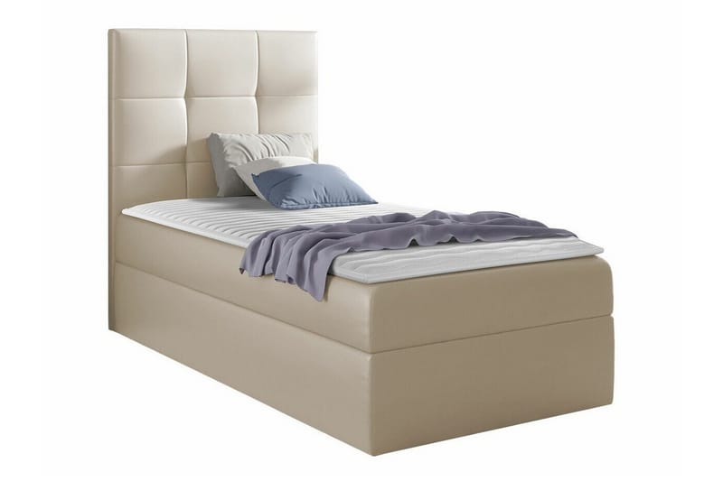 Boisdale Sengepakke med Oppbevaring 80x200 cm med Sengegavl + Overmadrass, Beige