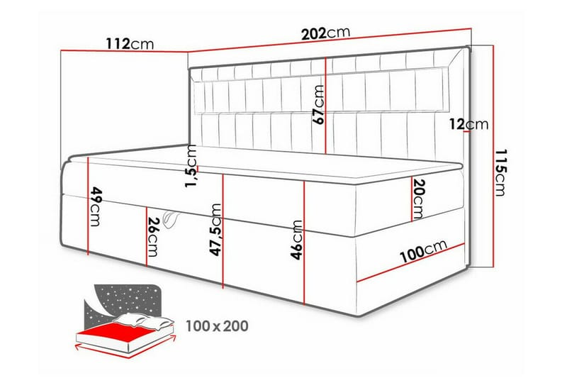 Boisdale Sengeramme 100x200 cm - Møbler - Senger - Sengeramme & sengestamme