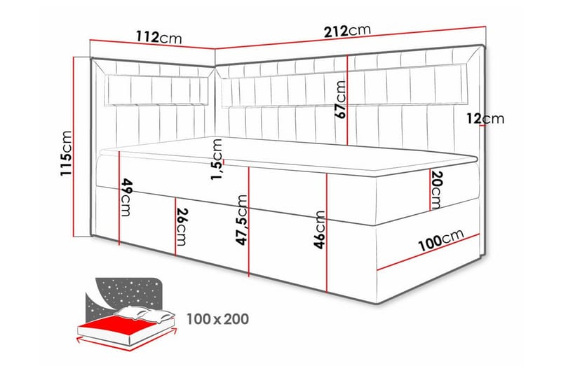 Boisdale Sengeramme 100x200 cm - Møbler - Senger - Sengeramme & sengestamme