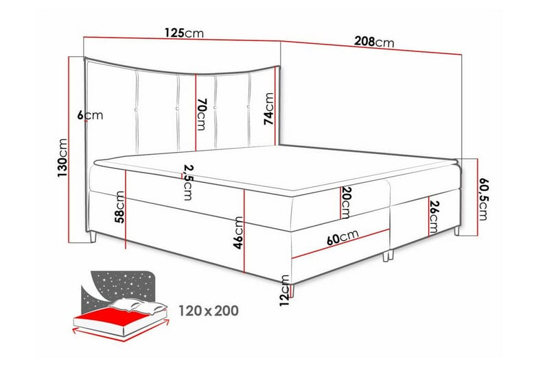 Boisdale Sengeramme 120x200 cm - Møbler - Senger - Sengeramme & sengestamme