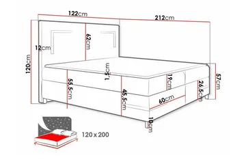Boisdale Sengeramme 120x200 cm - Møbler - Senger - Sengeramme & sengestamme