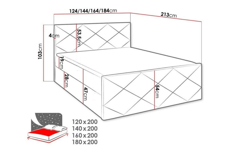 Boisdale Sengeramme 120x200 cm - Møbler - Senger - Sengeramme & sengestamme