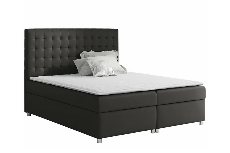 Boisdale Sengeramme 140x200 cm i Stoff med Fasthetsgrad Medium, Antrasitt