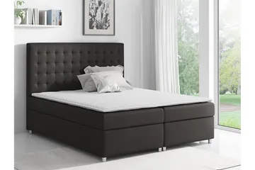 Boisdale Sengeramme 140x200 cm i Stoff med Fasthetsgrad Medium - Antrasitt - Møbler - Senger - Sengeramme & sengestamme