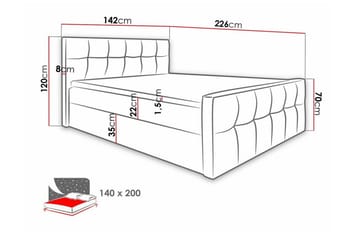 Boisdale Sengeramme 140x200 cm - Møbler - Senger - Sengeramme & sengestamme
