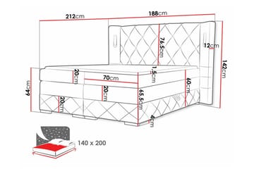 Boisdale Sengeramme 140x200 cm - Møbler - Senger - Sengeramme & sengestamme